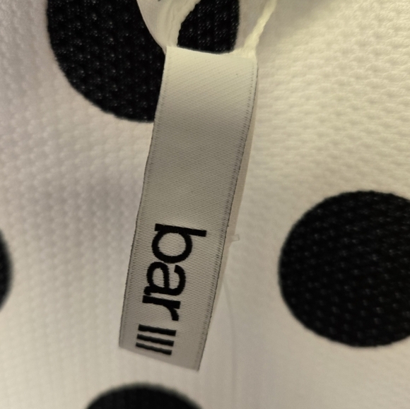 Bar III This And Dot Halter One Piece Swimsuit Black White L - Picture 9 of 12